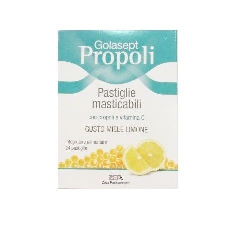 Golasept Propoli 24 Pastiglie masticabili con propoli MIELE LIMONE